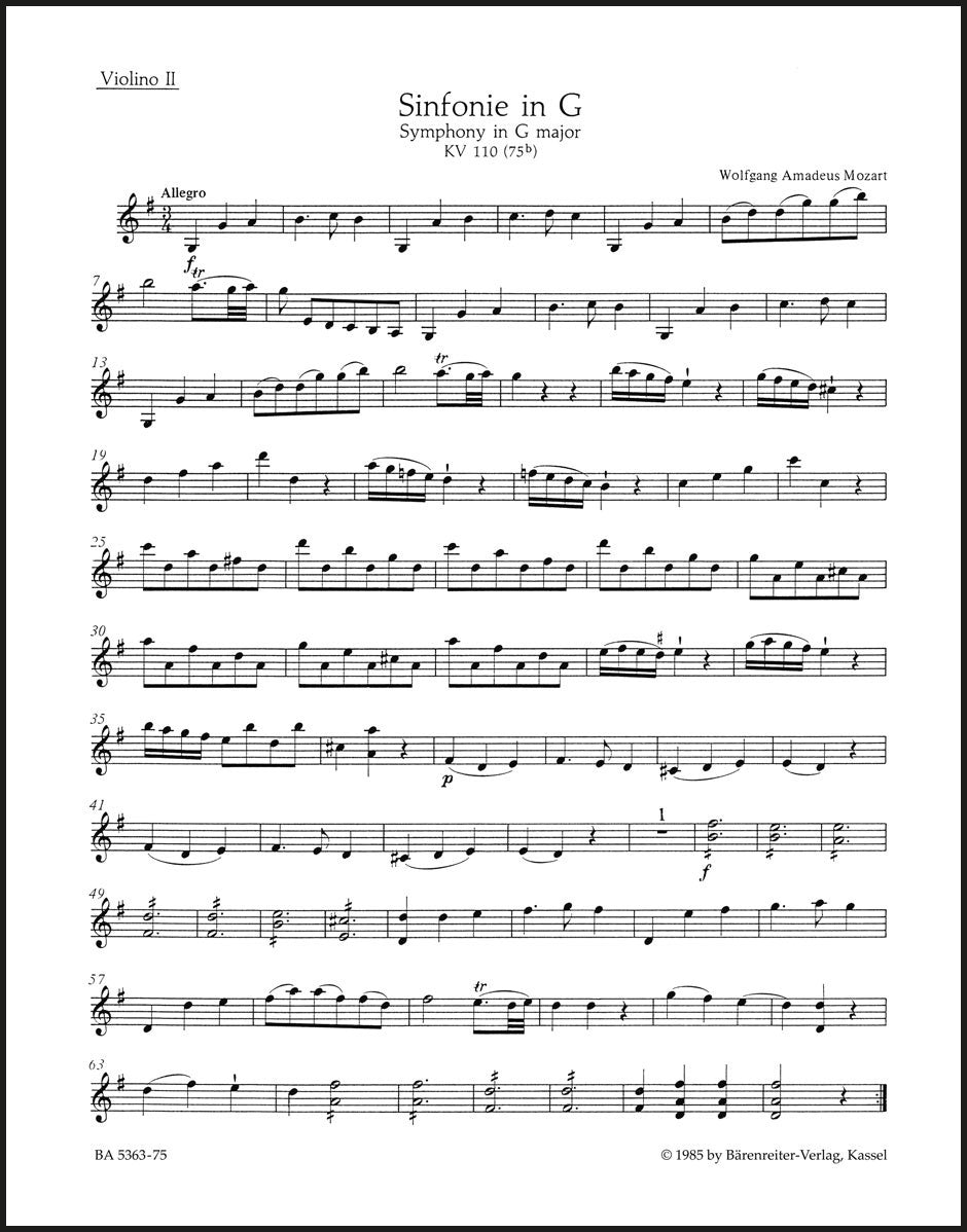 Mozart: Symphony No. 12 in G Major, K. 110 (75b)