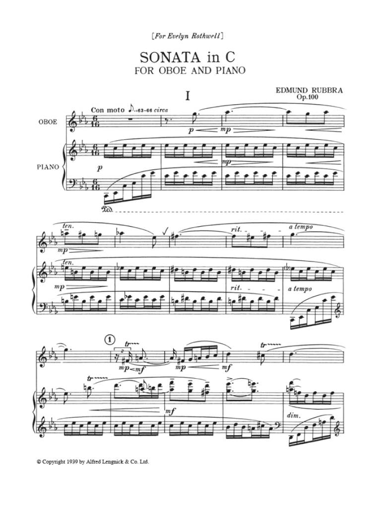 Rubbra: Oboe Sonata in C Major, Op. 100