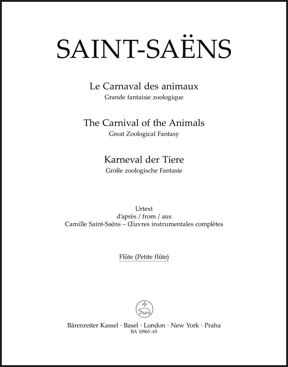 Saint-Saëns: Le carnaval des animaux