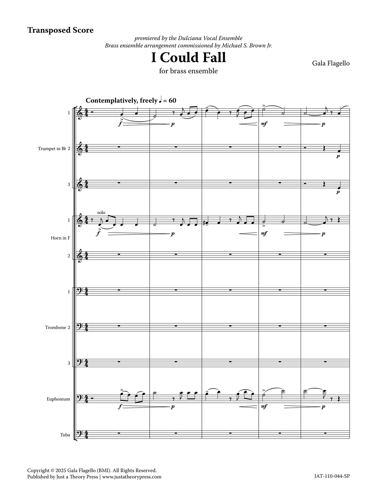 Flagello: I Could Fall (Version for Brass Ensemble)