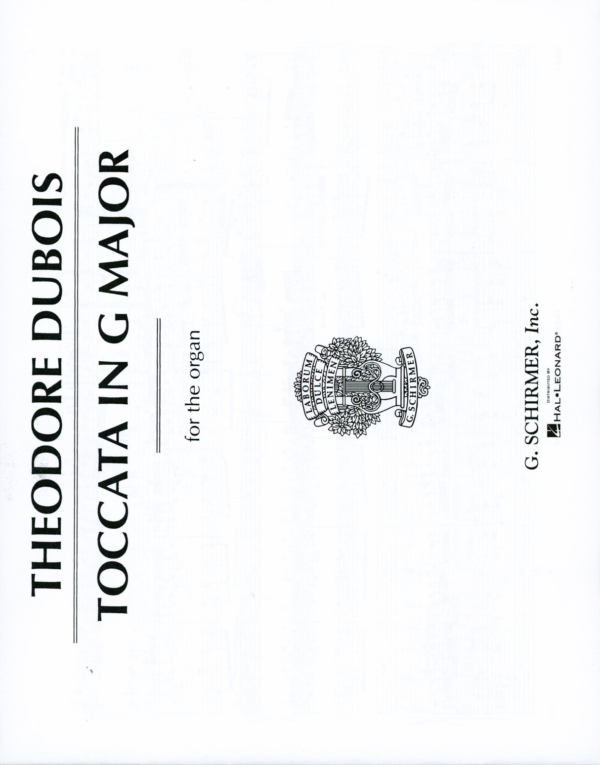 Dubois: Toccata in G Major