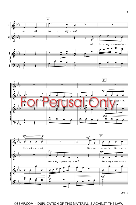 Sarasponda (arr. for 2-part choir)