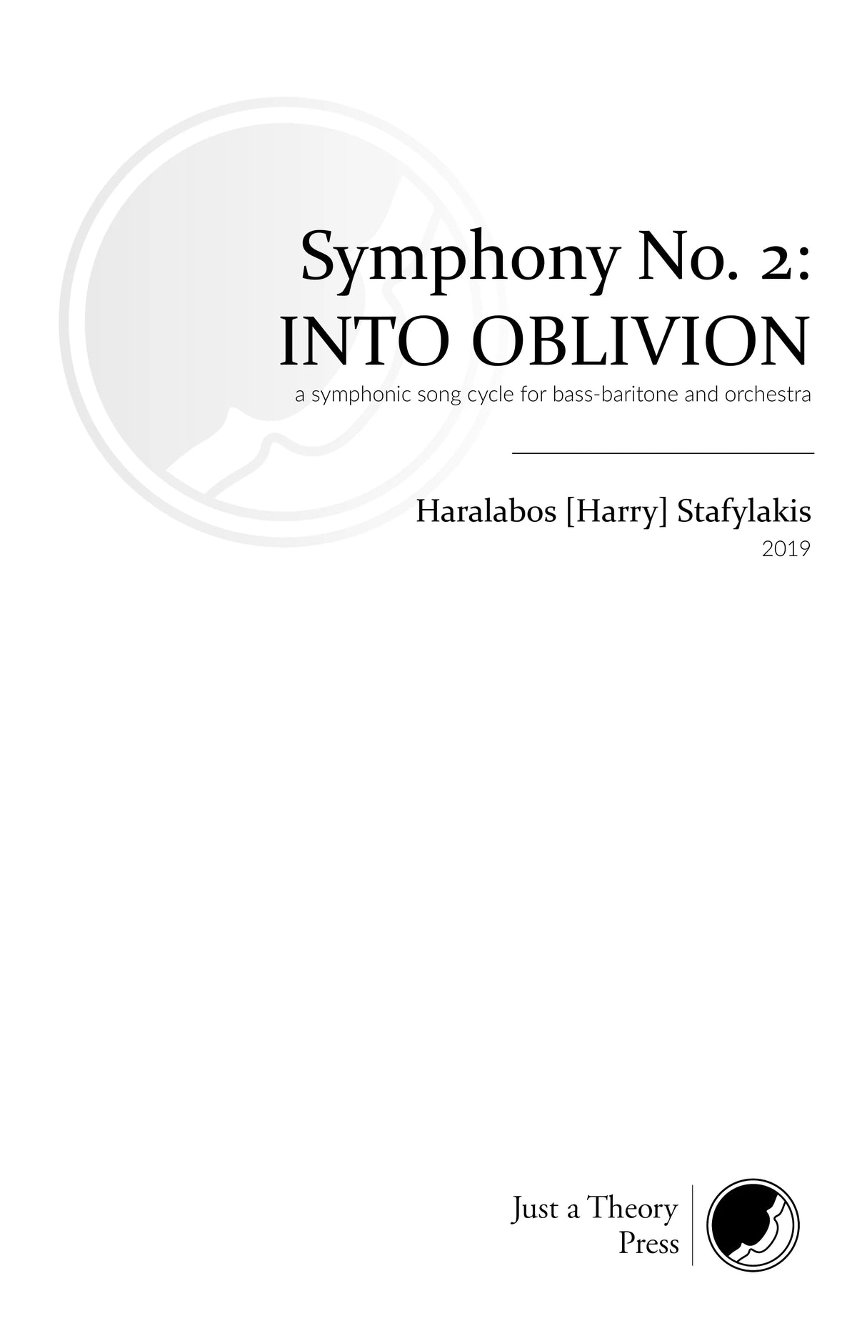 Stafylakis: Symphony No. 2 ("Into Oblivion")