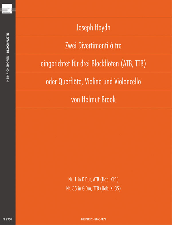 Haydn: 2 Divertimenti à tre, Hob. XI:1 & 35 (arr. for 3 recorders)