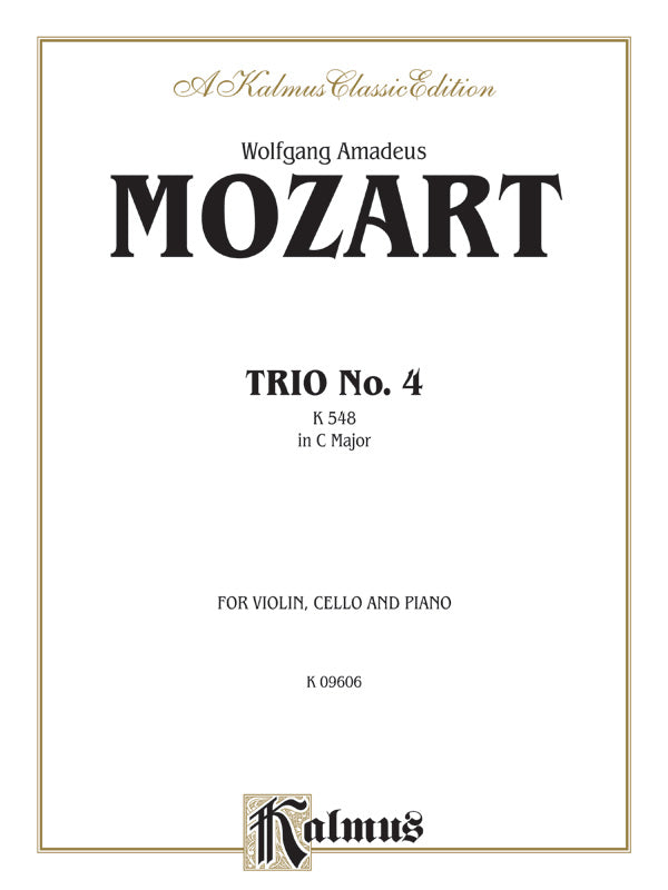 Mozart: Piano Trio in C Major, K. 548