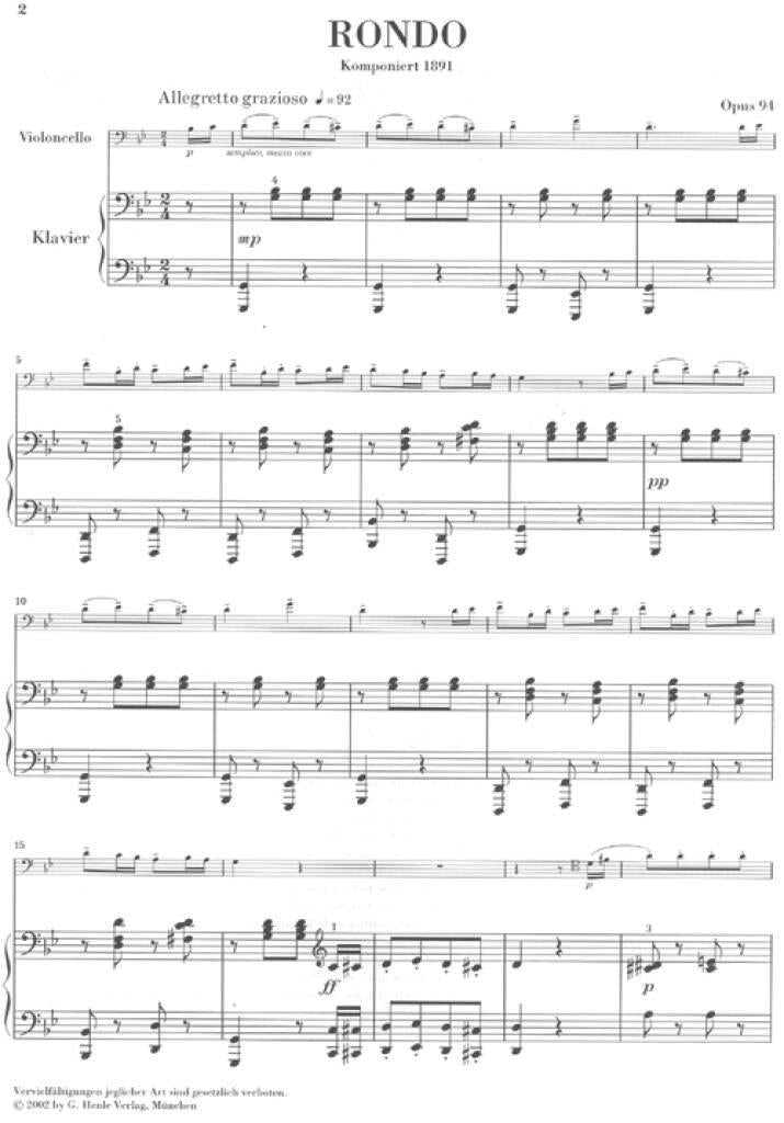 Dvořák: Rondo in G Minor, Op. 94