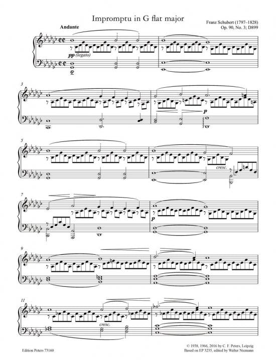 Schubert: Impromptu in G-flat Major, D 899, Op. 90, No. 3