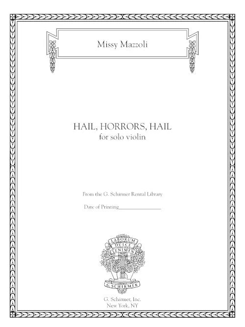 Mazzoli: Hail, Horrors, Hail