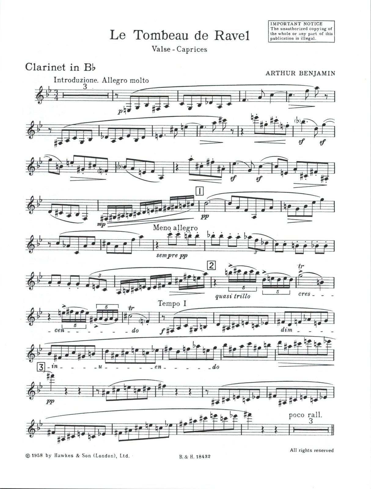 Benjamin: Le Tombeau de Ravel