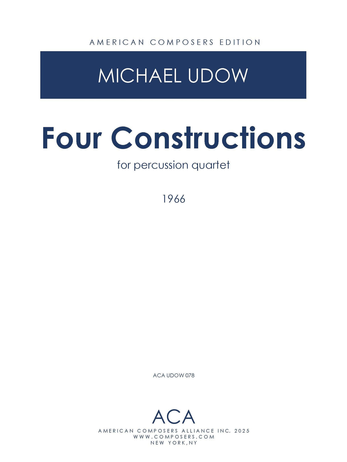 Udow: Four Constructions