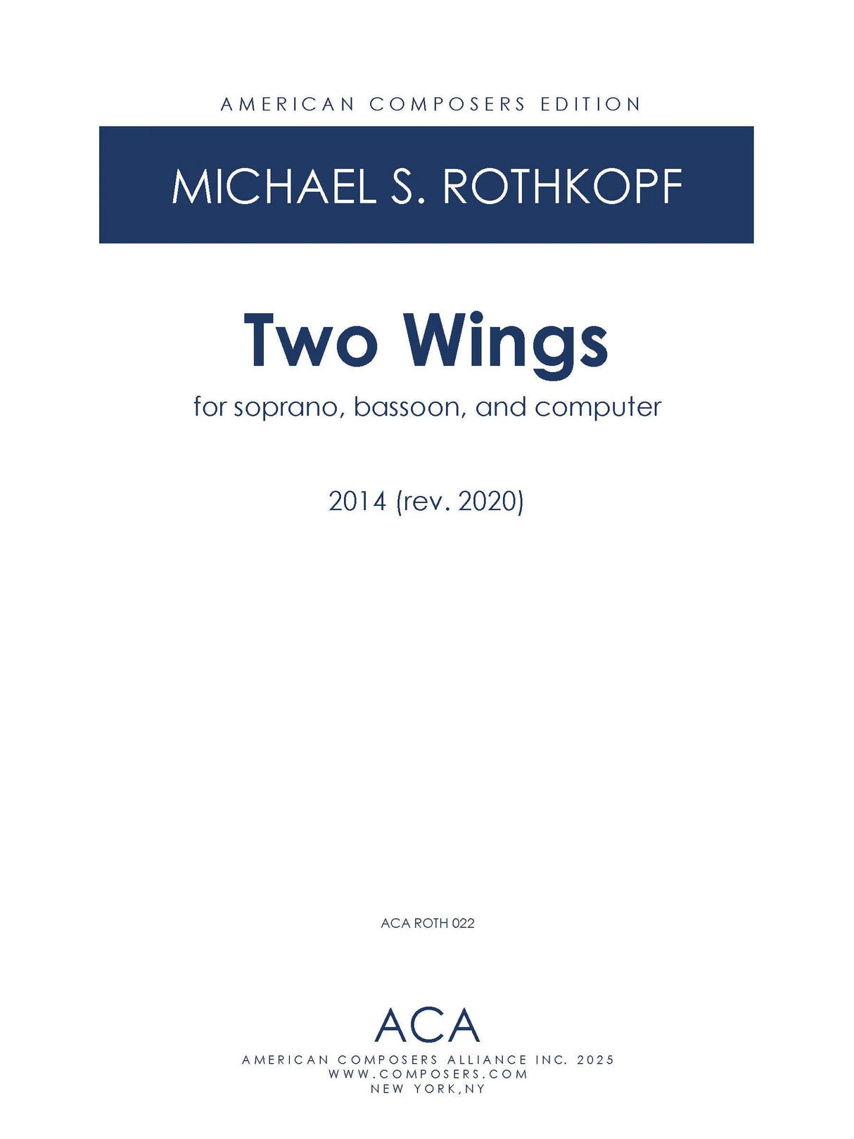 Rothkopf: Two Wings