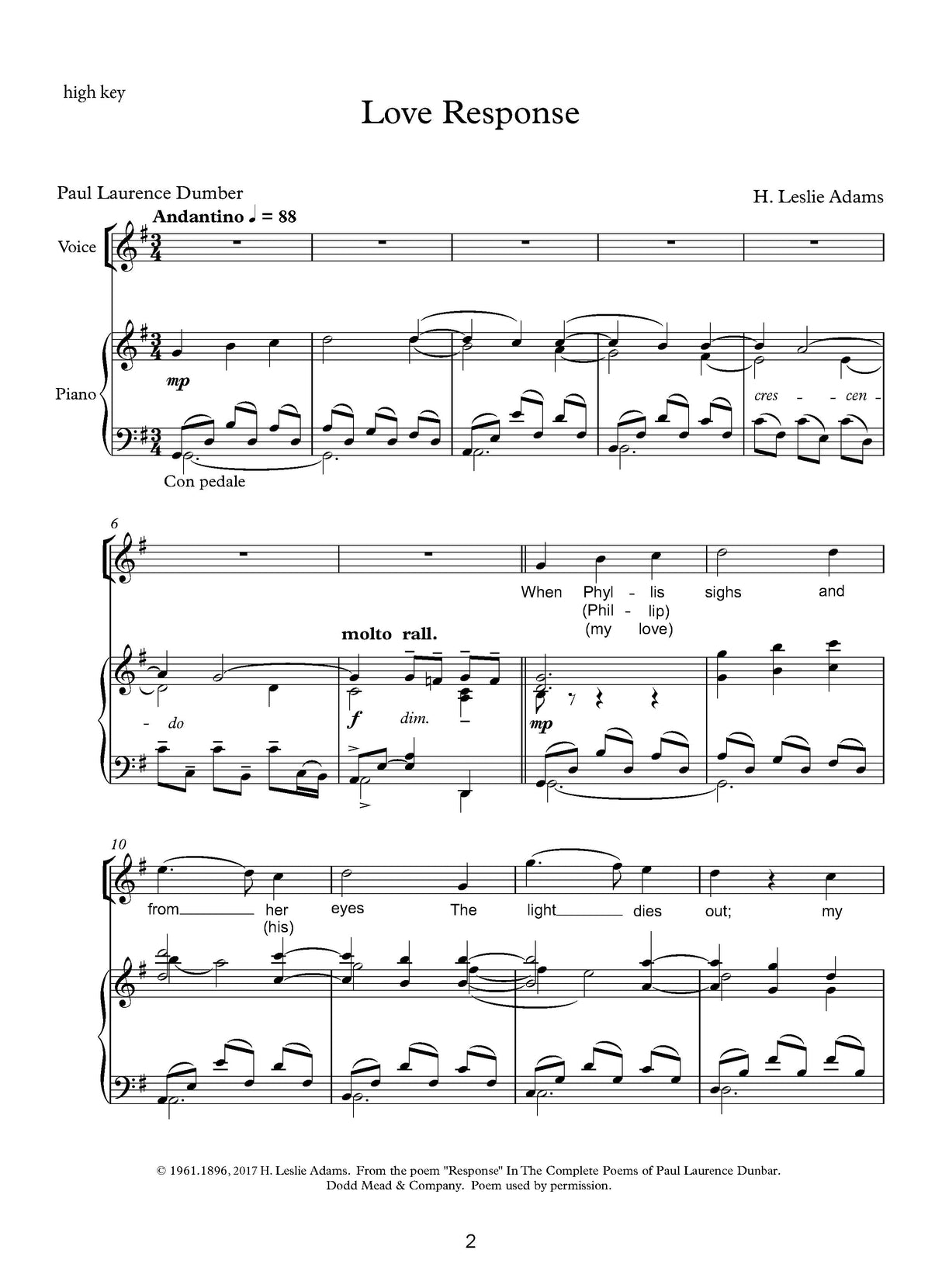 H.L. Adams: Collected Songs