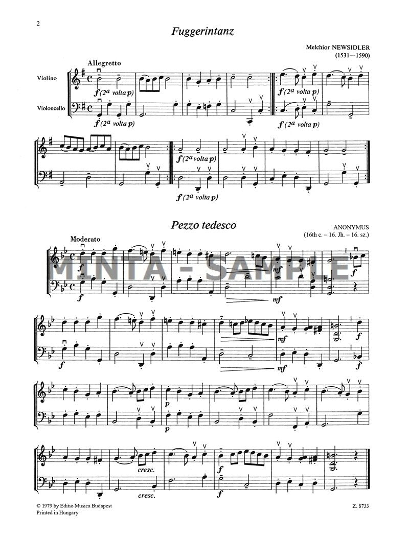 Duets for Violin and Cello - Volume 1