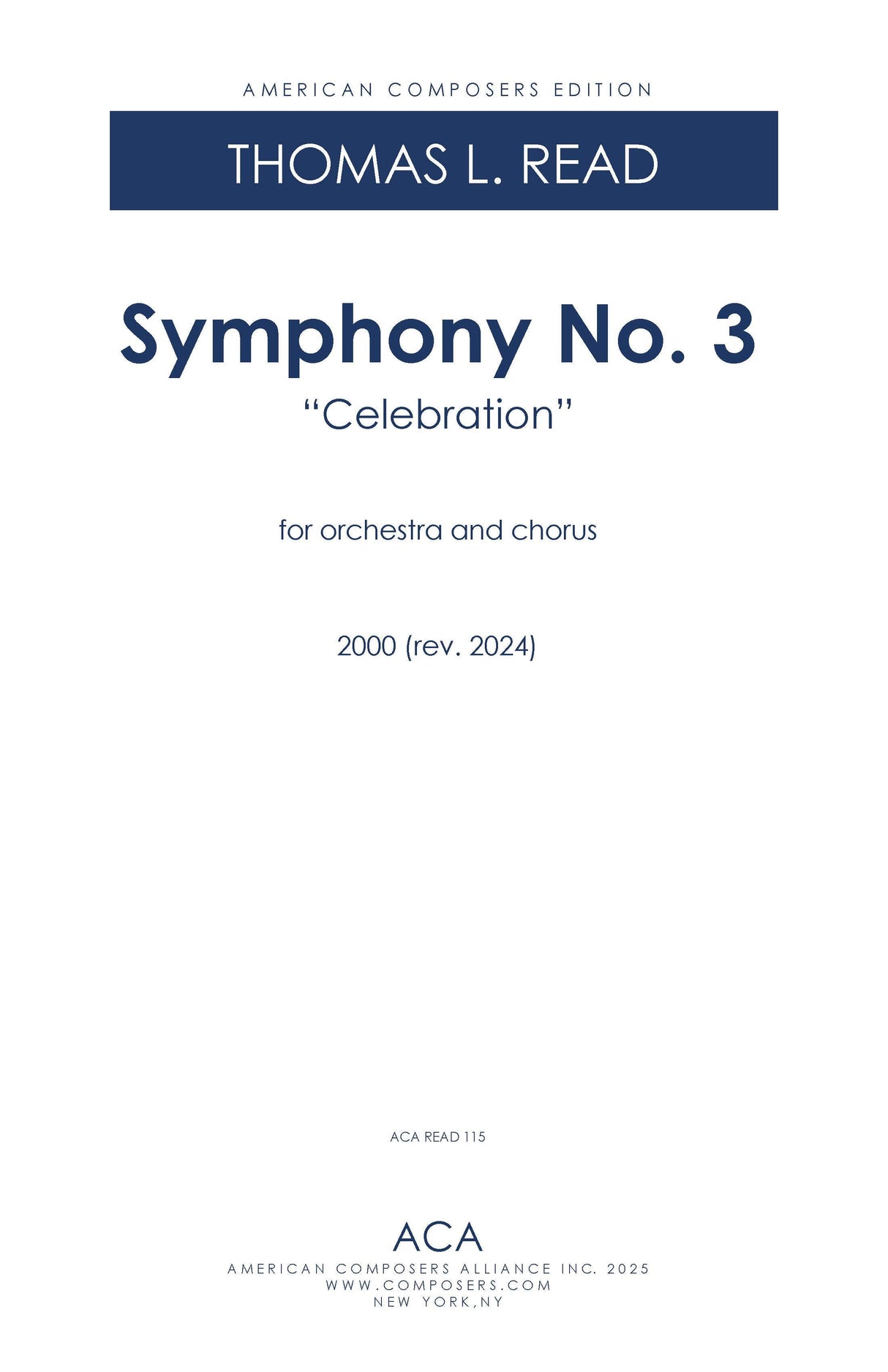 Read: Symphony No. 3 ("Celebration")