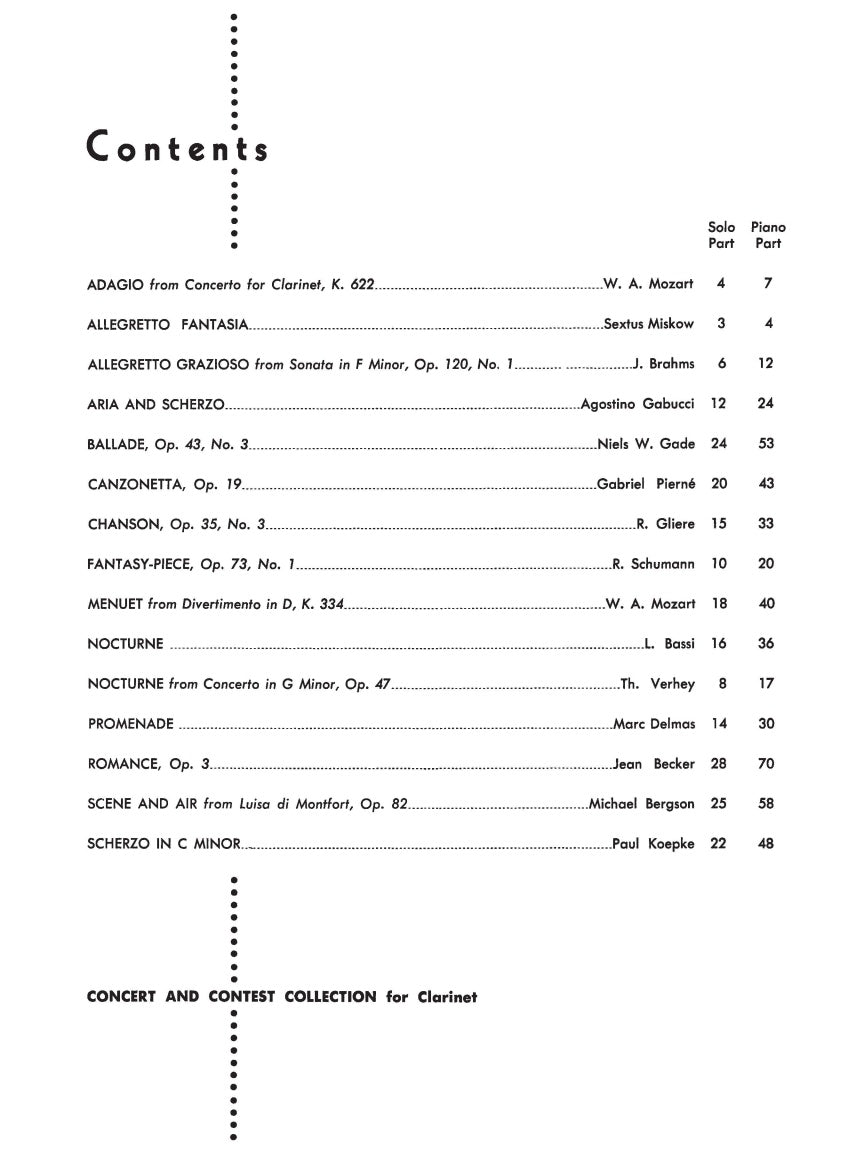Concert and Contest Collection - Clarinet