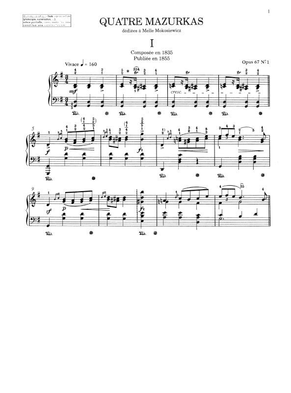 Chopin: Mazurkas, Op. posth. 67