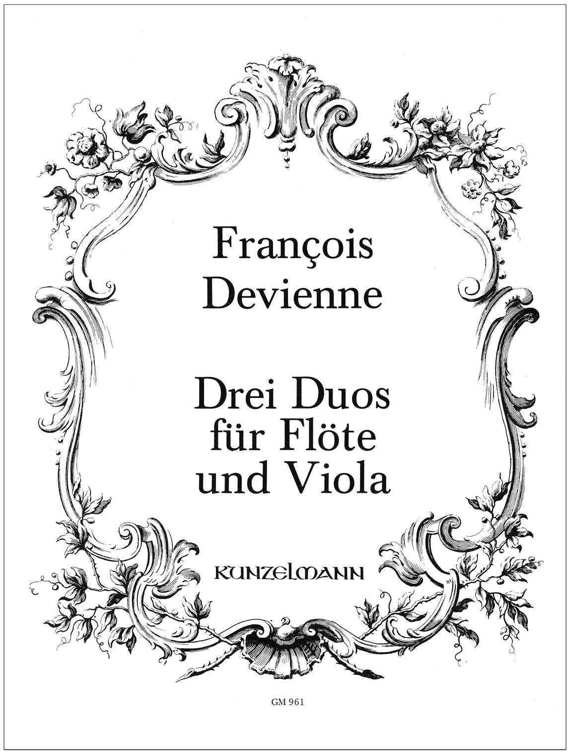 Devienne: 3 Duos for Flute & Viola, Op. 5