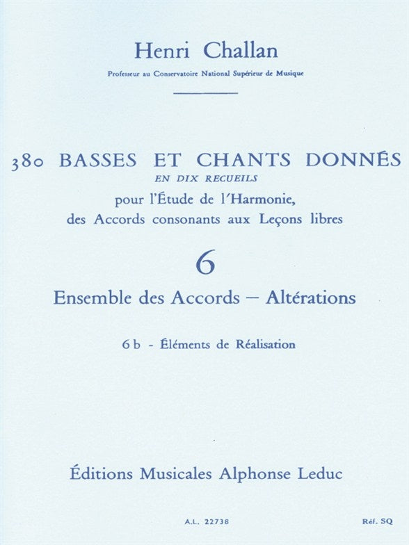 Challan: Basses et Chants Donnés - 6b (Ensemble des Accords - Altérations)
