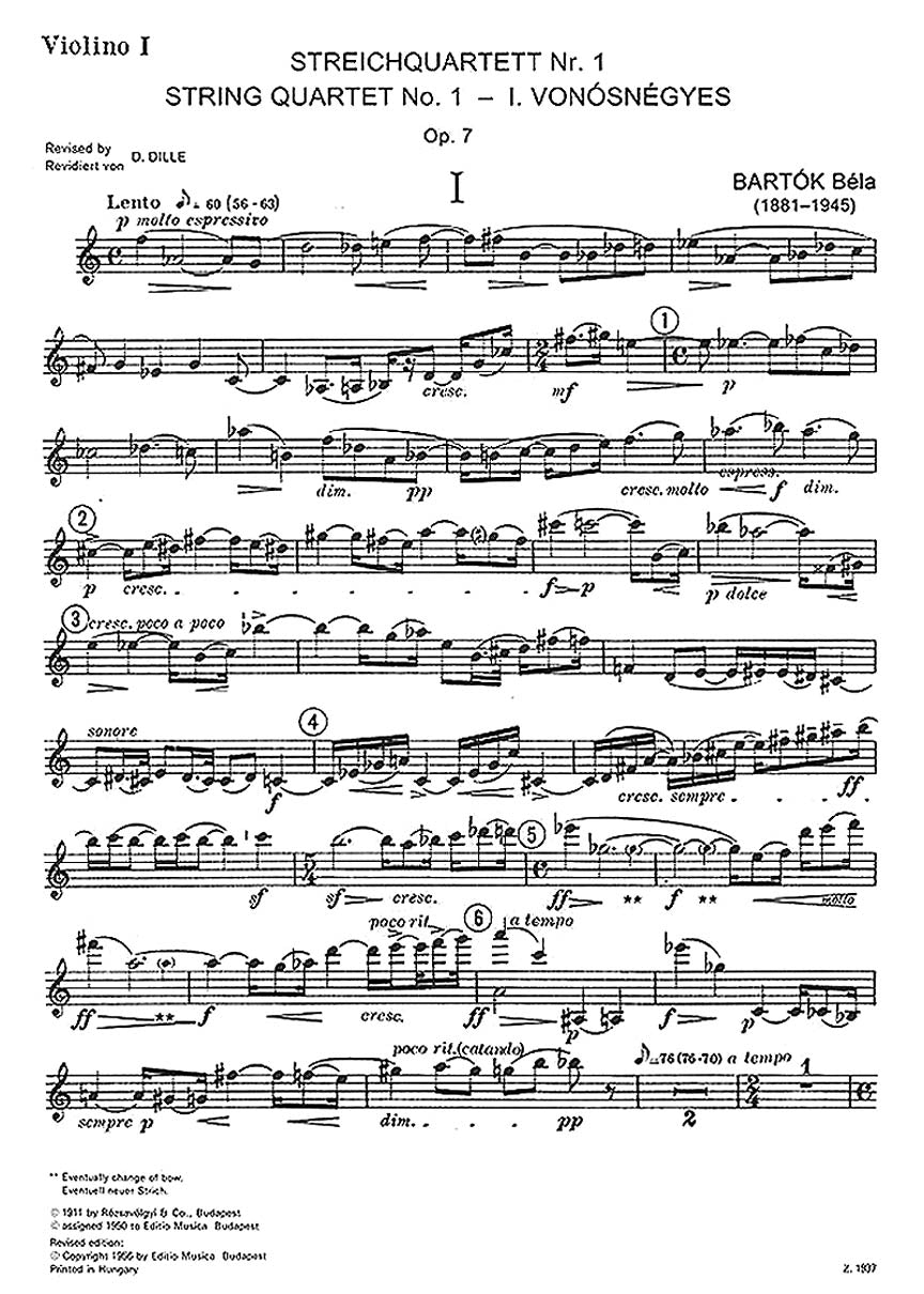 Bartók: String Quartet No. 1, Op. 7
