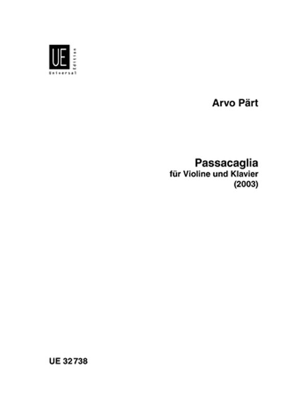 Pärt: Passacaglia