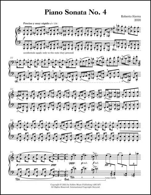 Sierra: Piano Sonata No. 4