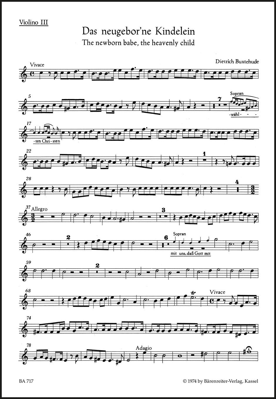 Buxtehude: Das newgebohrne Kindelein, BuxWV 13