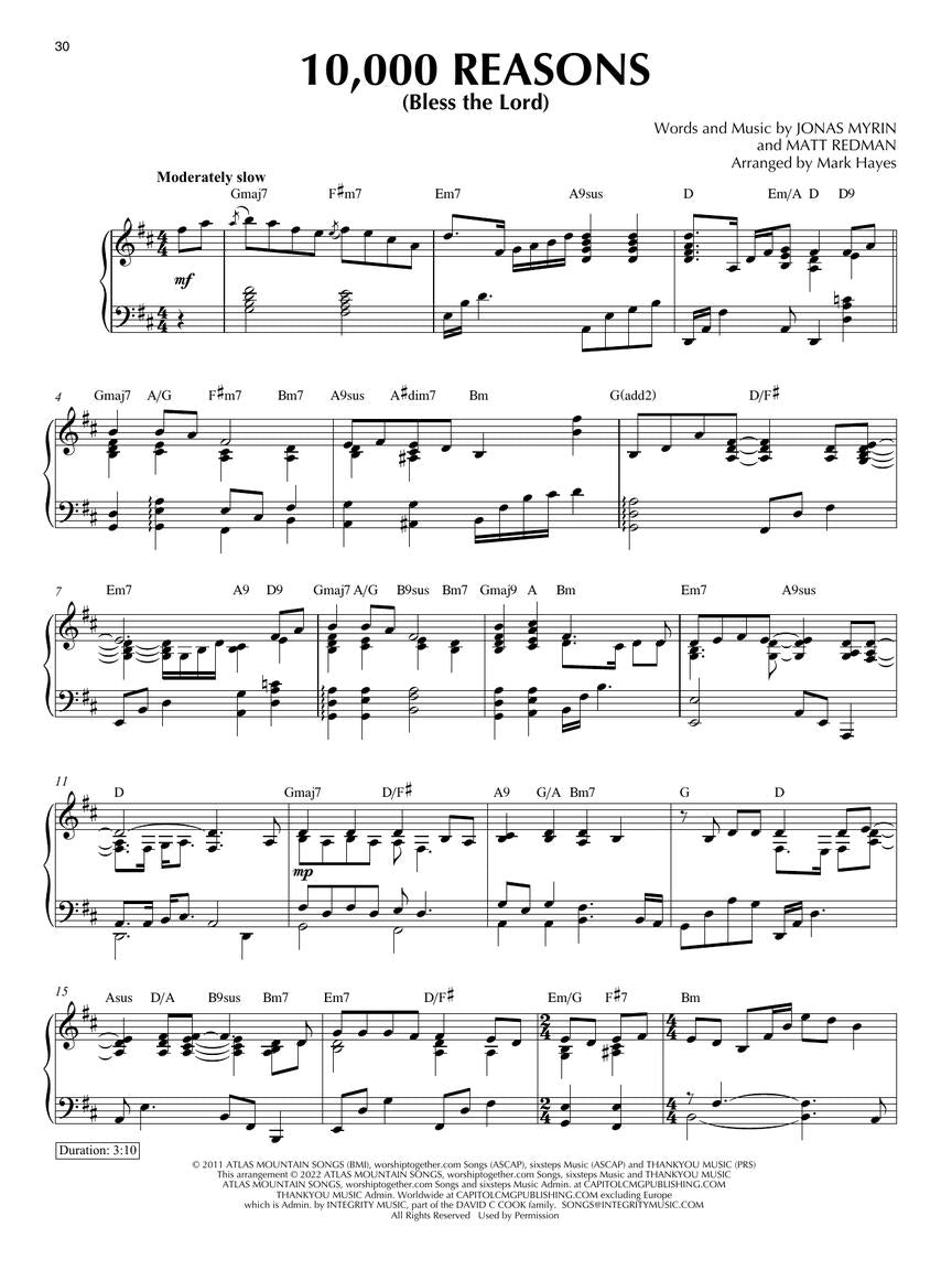 Contemporary Worship Classics: 10 Richly-Arranged Piano Solos