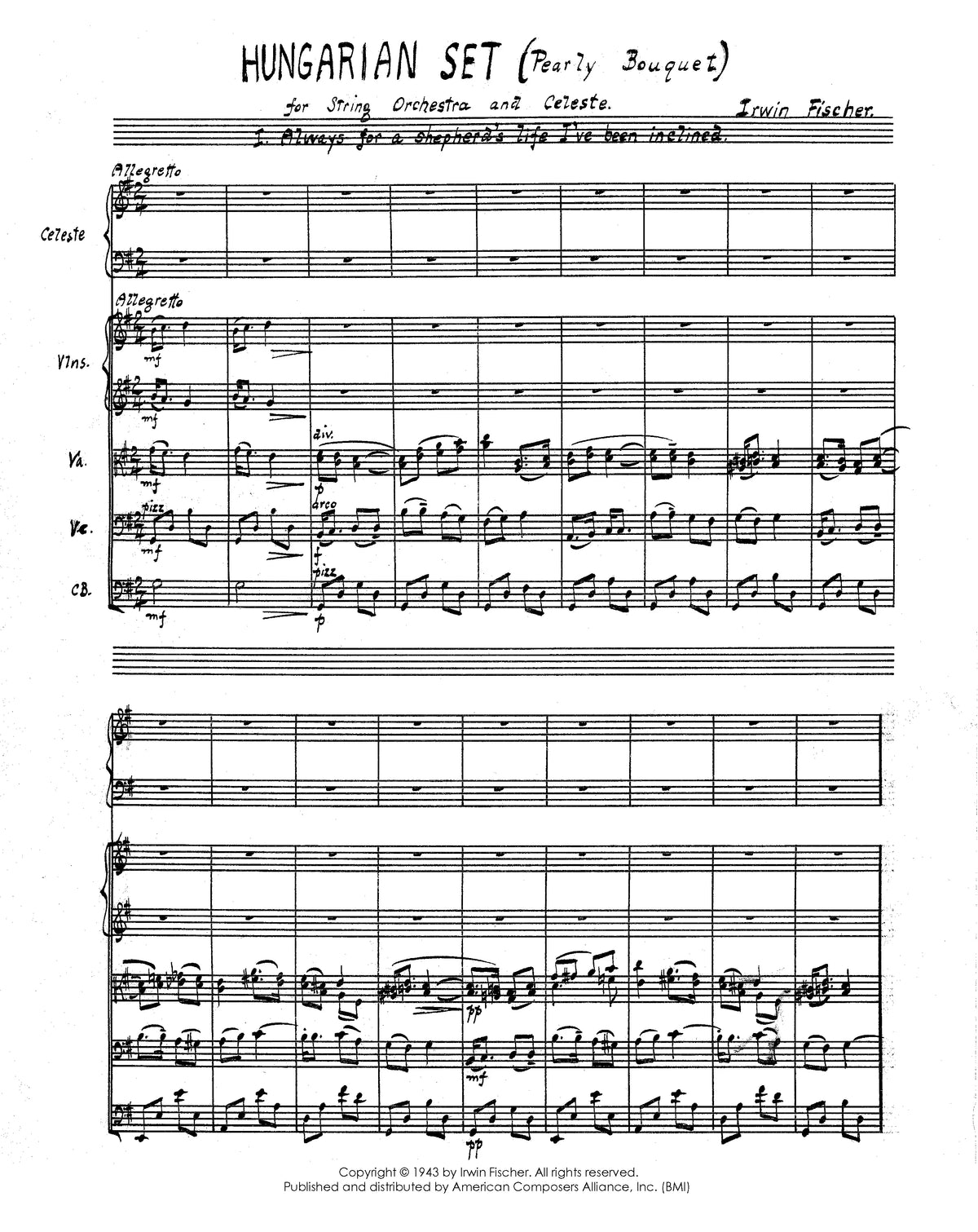 I. Fischer: Hungarian Set (The Pearly Bouquet)