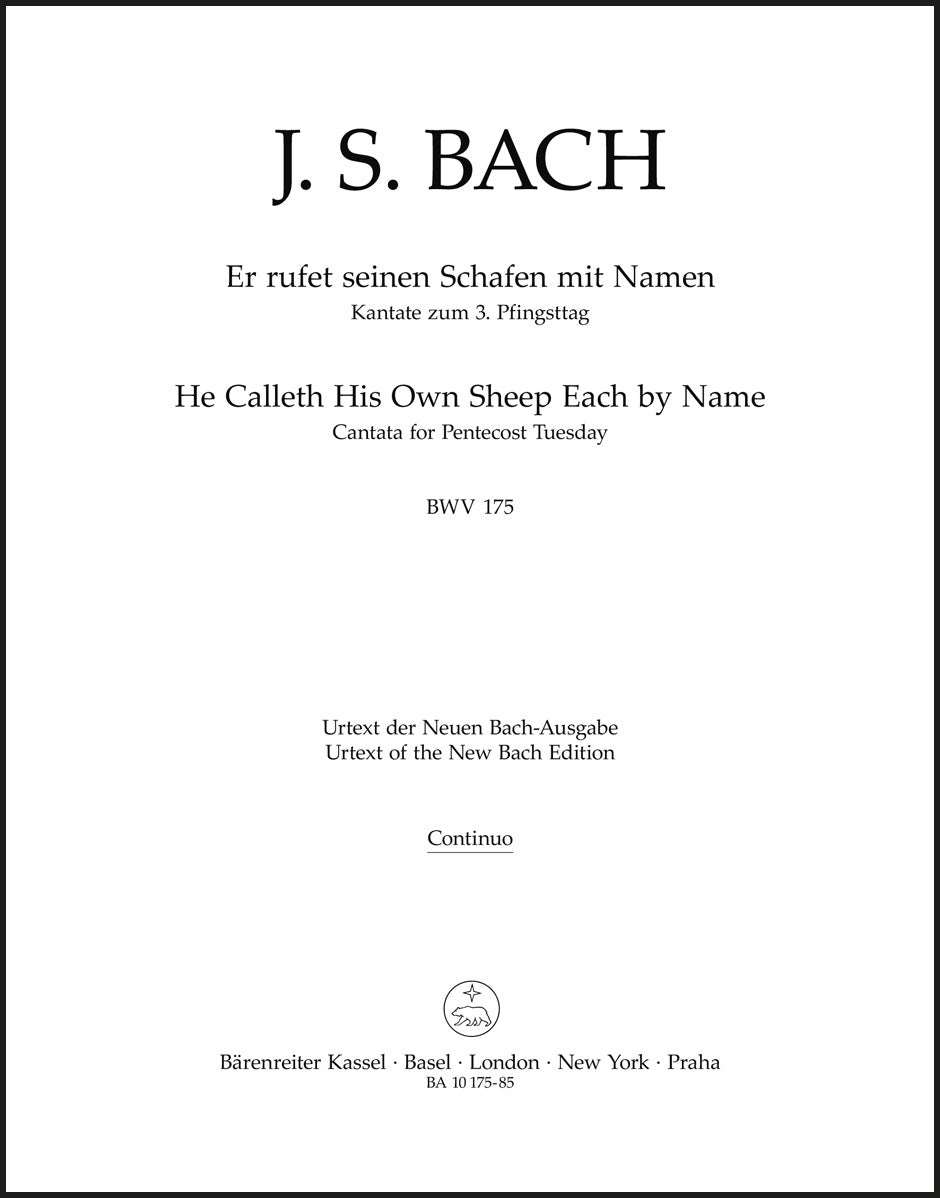 Bach: Er rufet seinen Schafen mit Name, BWV 175