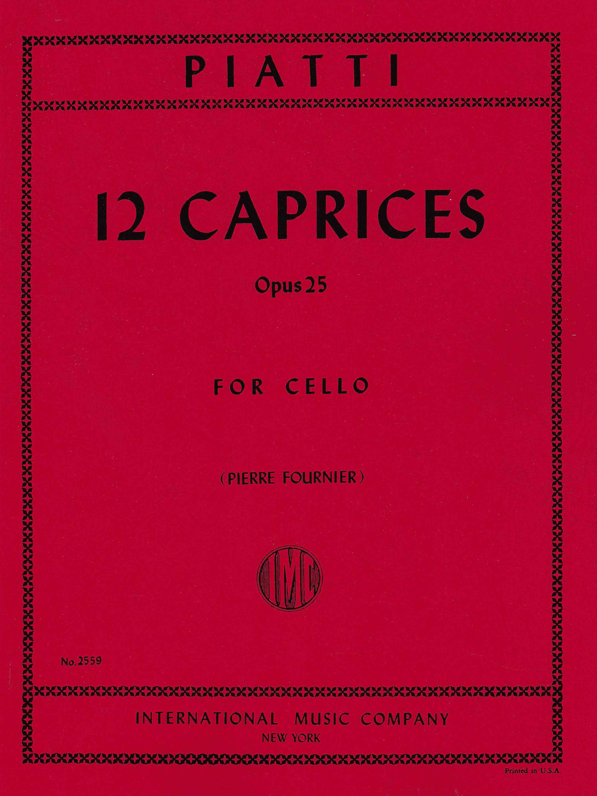 Piatti: 12 Caprices, Op. 25