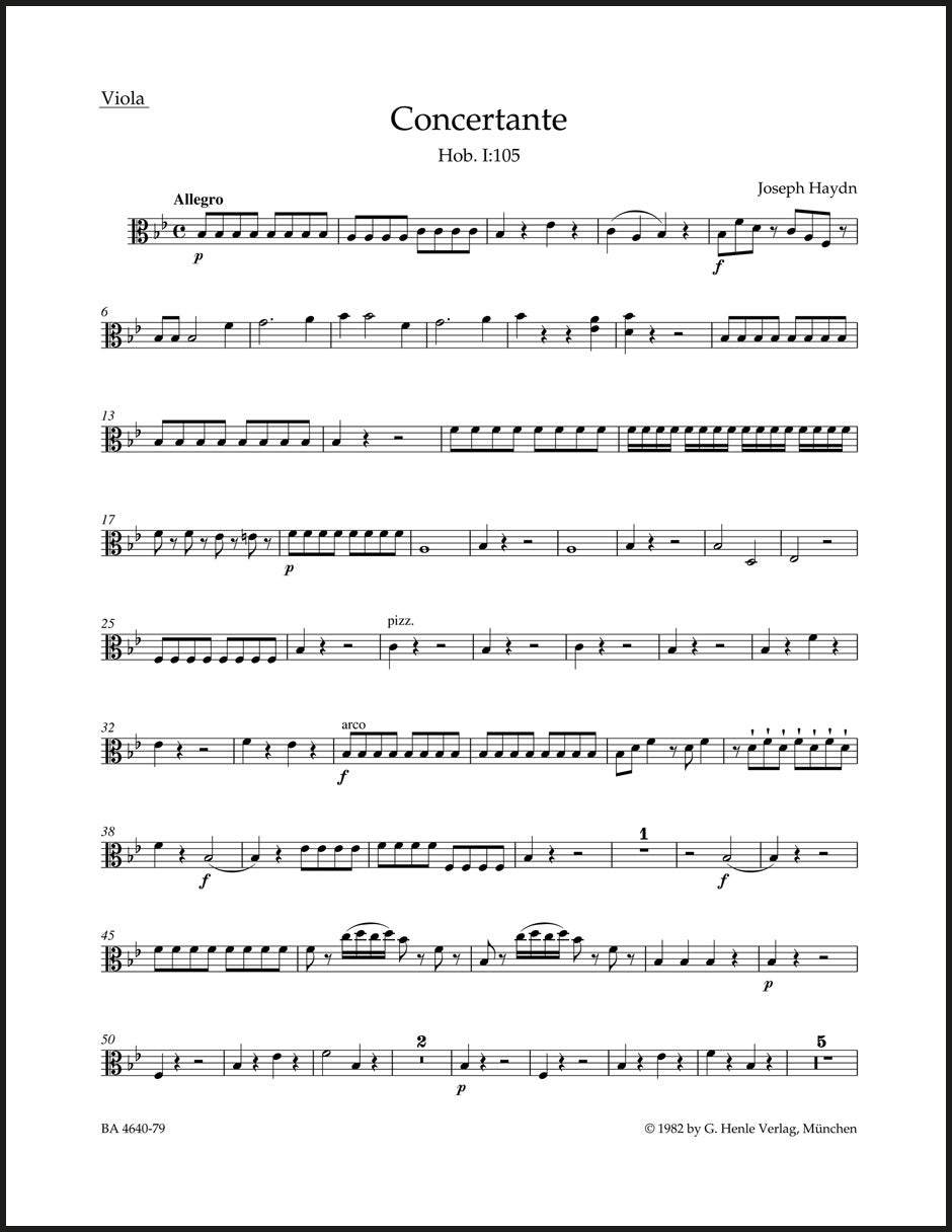 Haydn: Concertante in B-flat Major, Hob. I:105