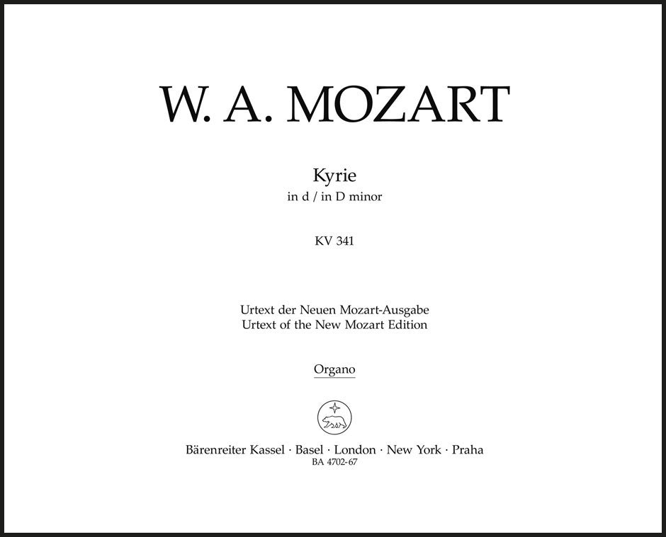 Mozart: Kyrie in D Minor, K. 341 (368a)