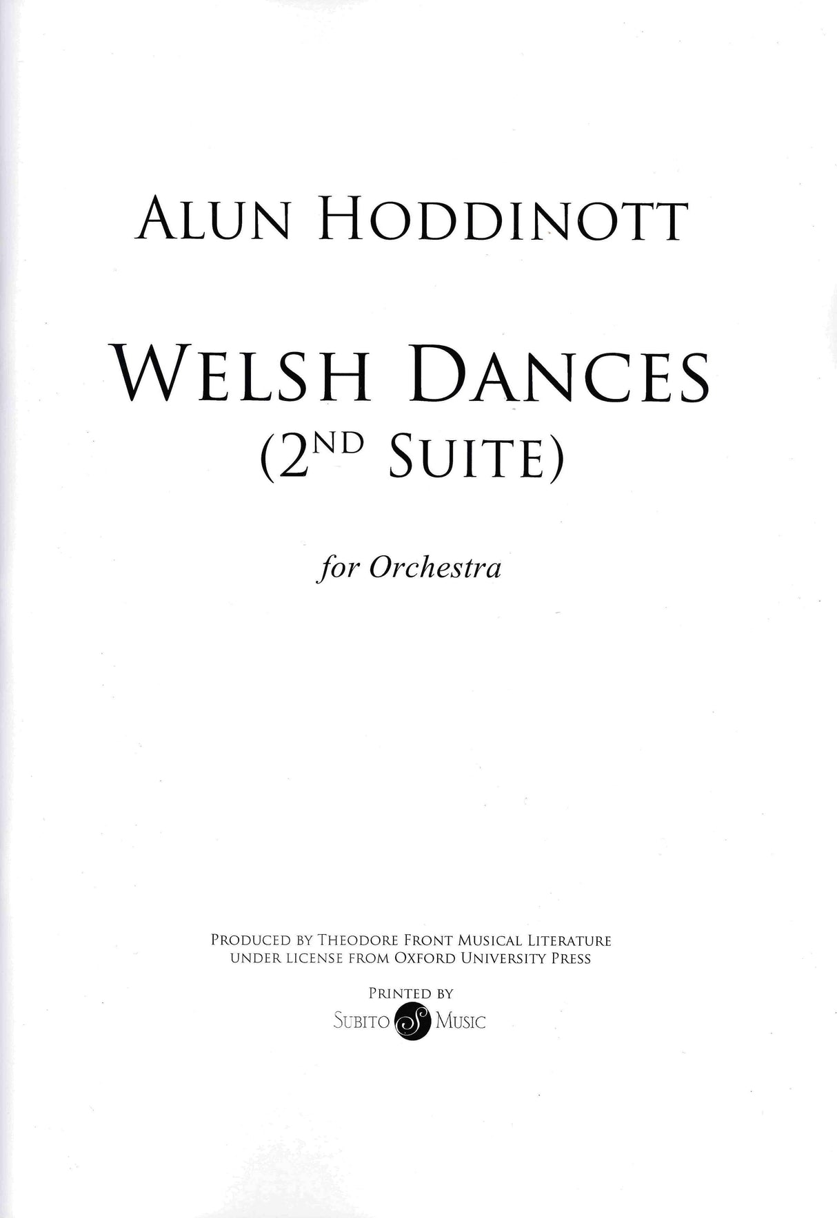 Hoddinott: Welsh Dances Suite No. 2, Op. 64