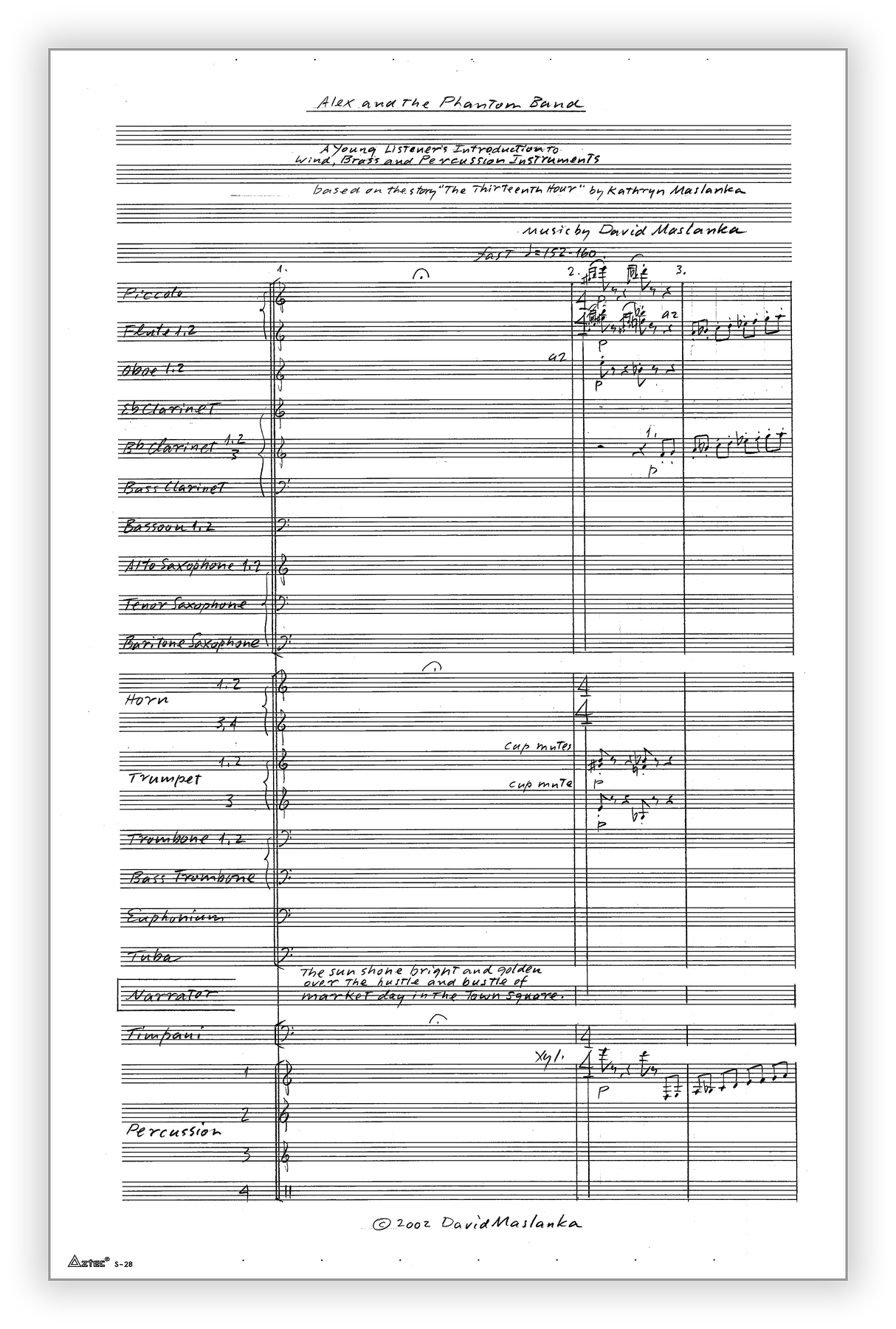 Maslanka: Alex and the Phantom Band