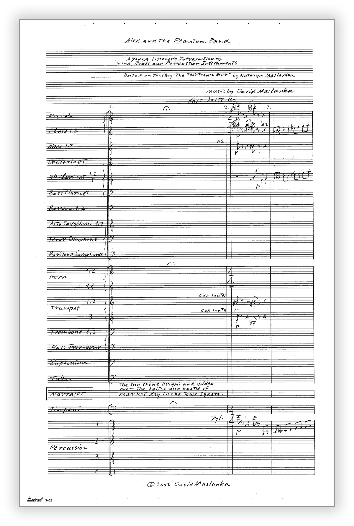 Maslanka: Alex and the Phantom Band