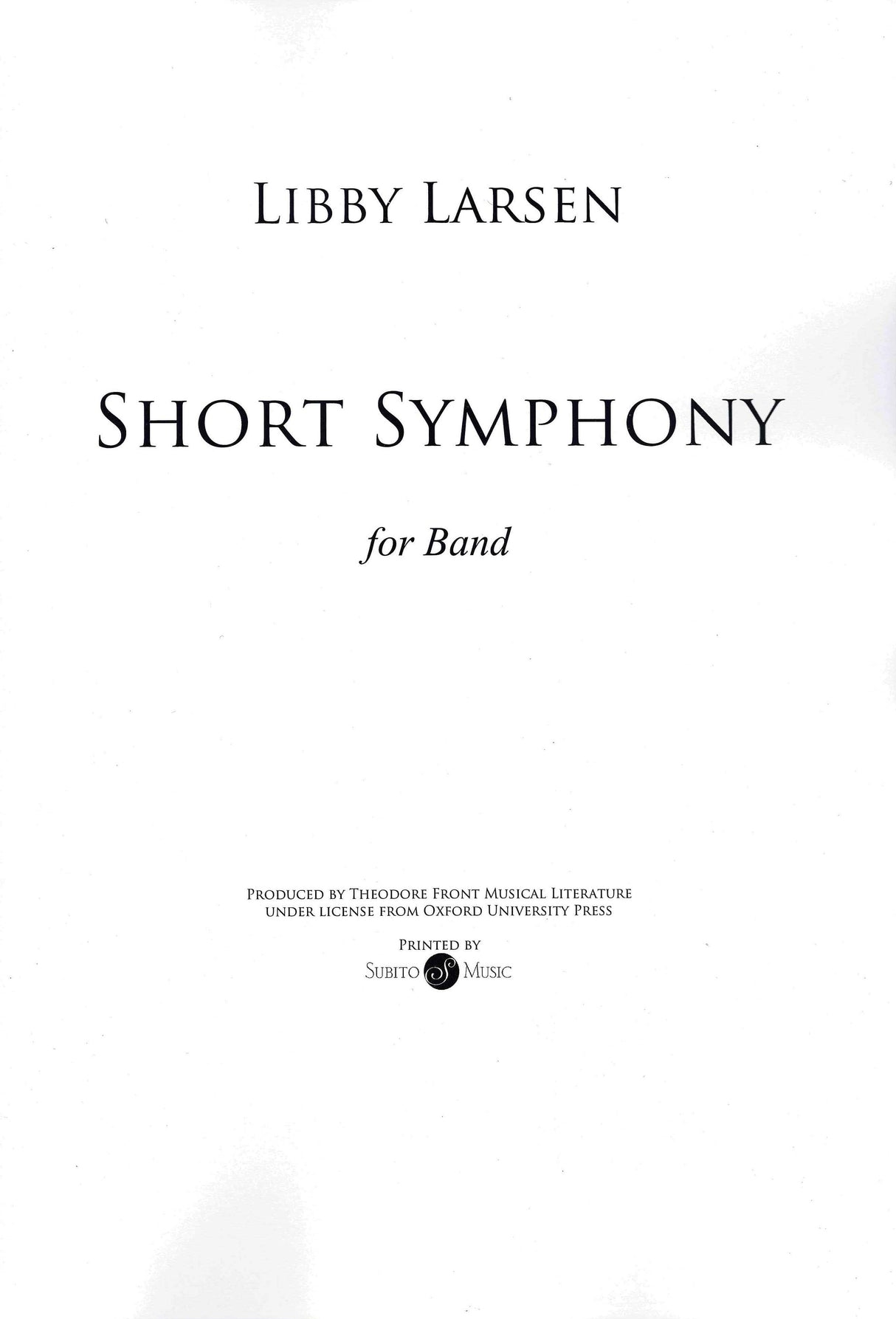 Larsen: Short Symphony