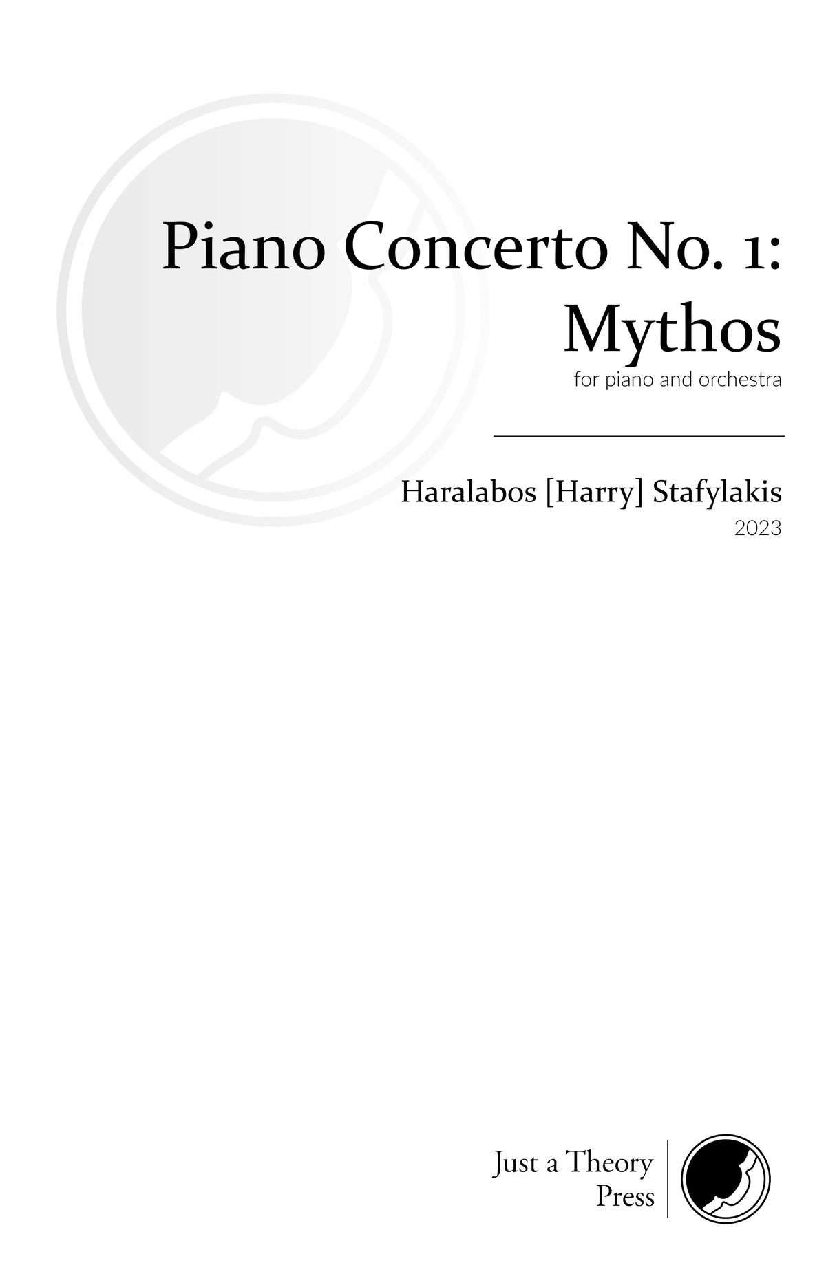 Stafylakis: Piano Concerto No. 1 ("Mythos")