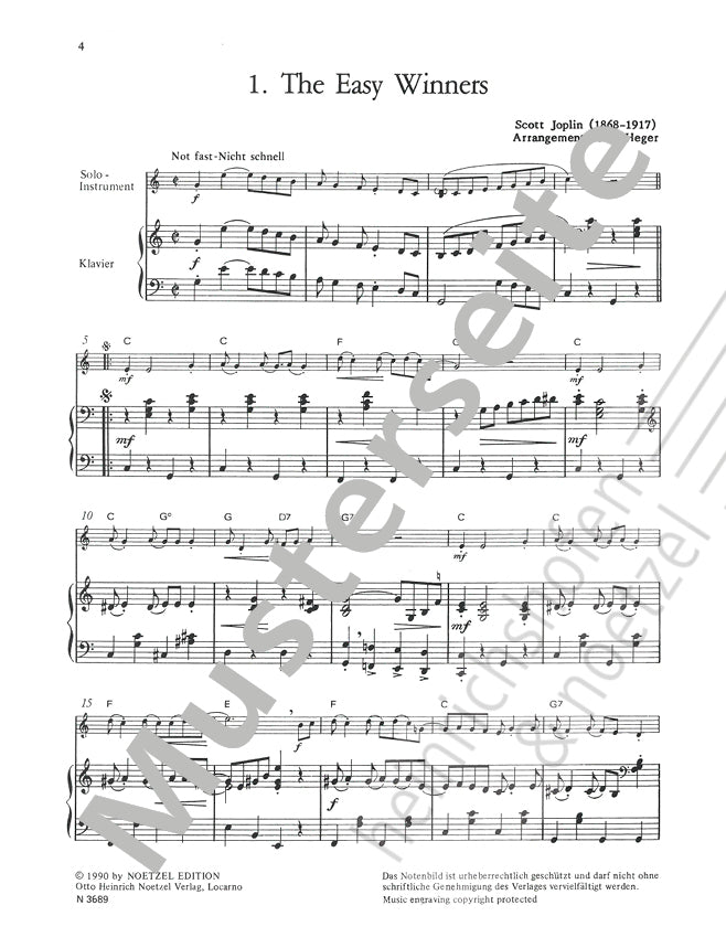 Let's Rag... 10 Ragtimes for Violin & Piano