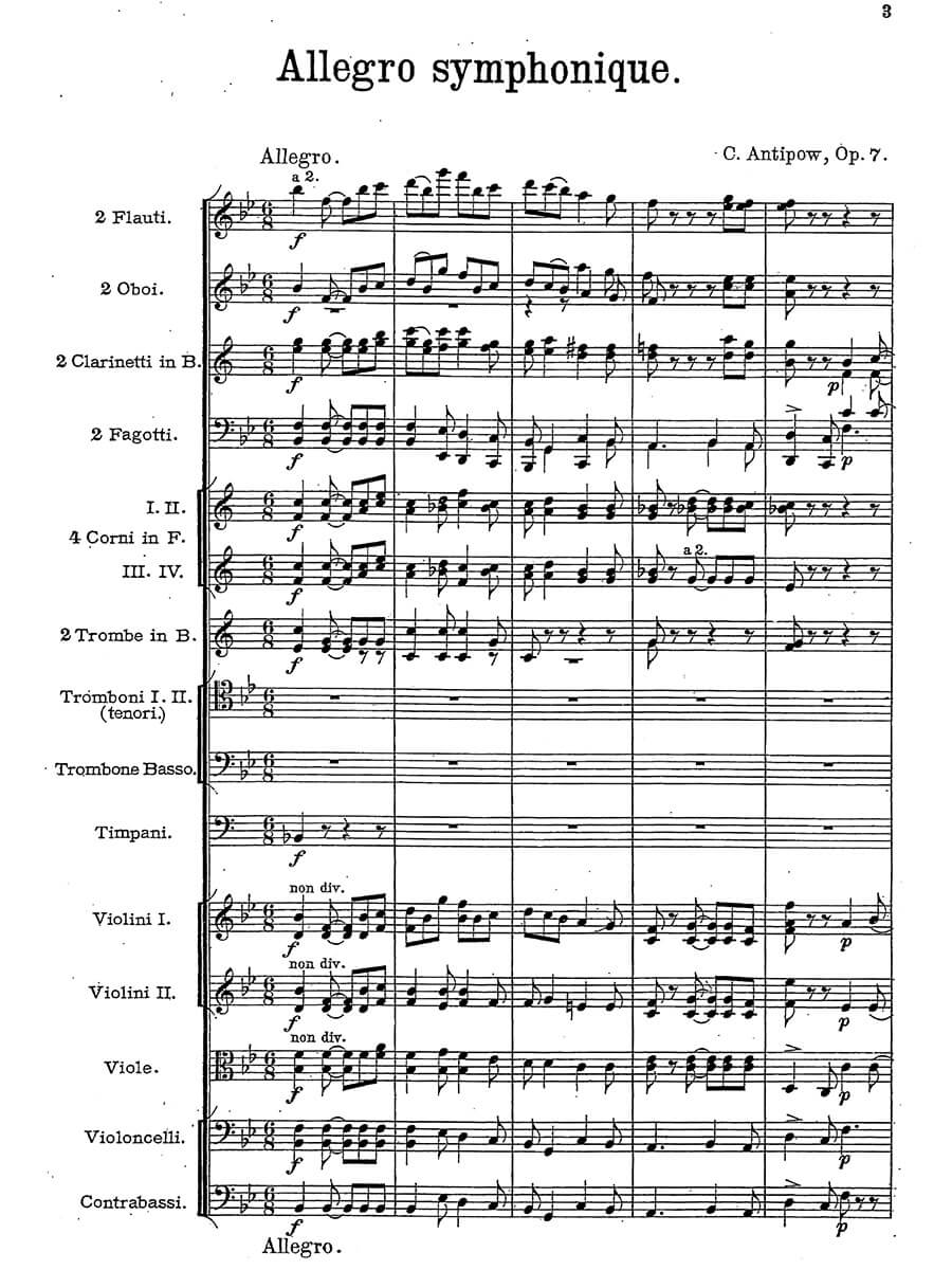 Antipov: Allegro symphonique, Op. 7