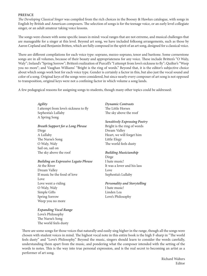 The Developing Classical Singer - Mezzo-Soprano