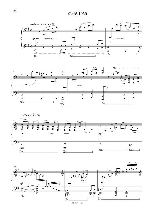 Piazzolla: Histoire du Tango (for flute/violin and piano)