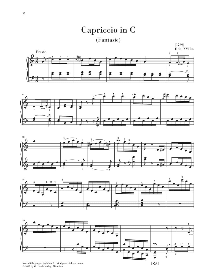 Haydn: Fantasia in C Major, Hob. XVII:4