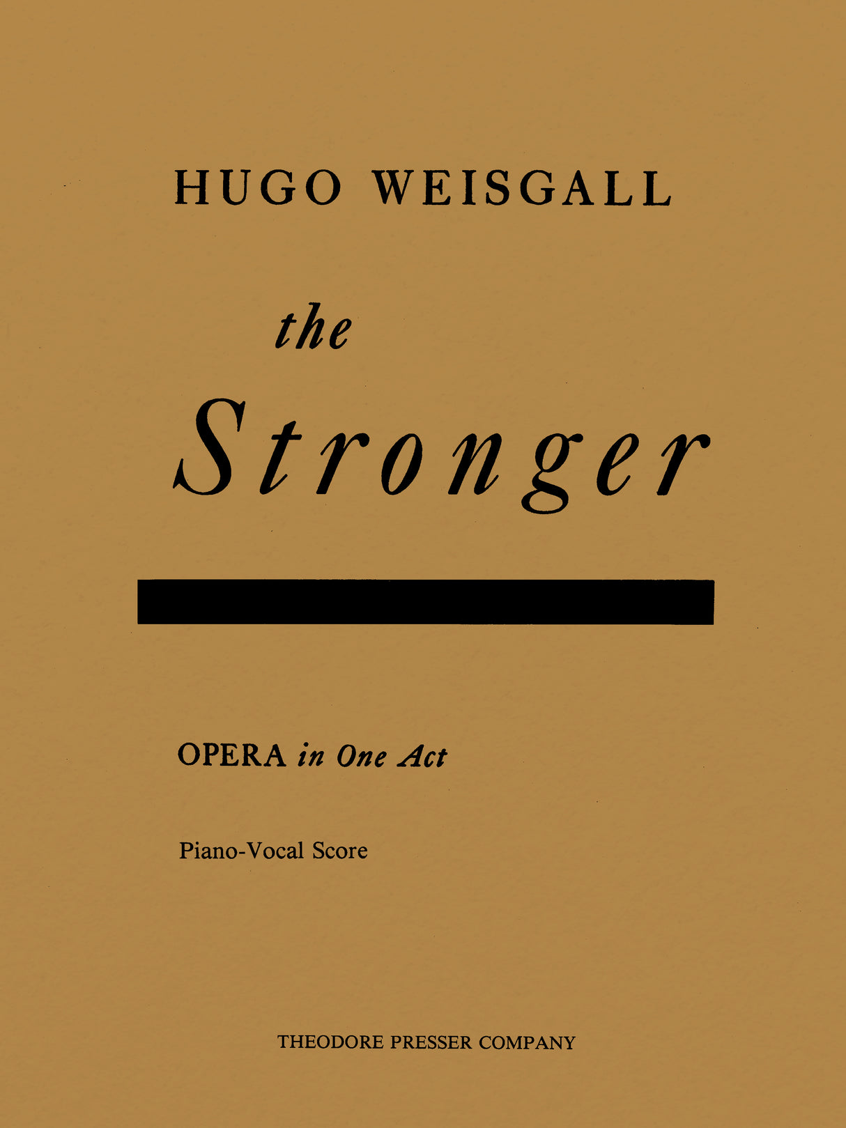 Weisgall: The Stronger