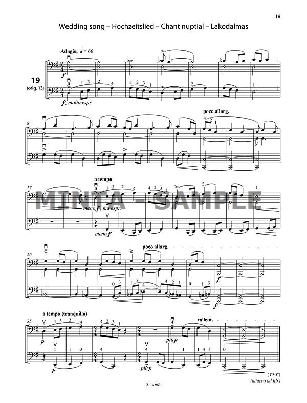 Bartók: 33 Duets (arr. for 2 cellos)