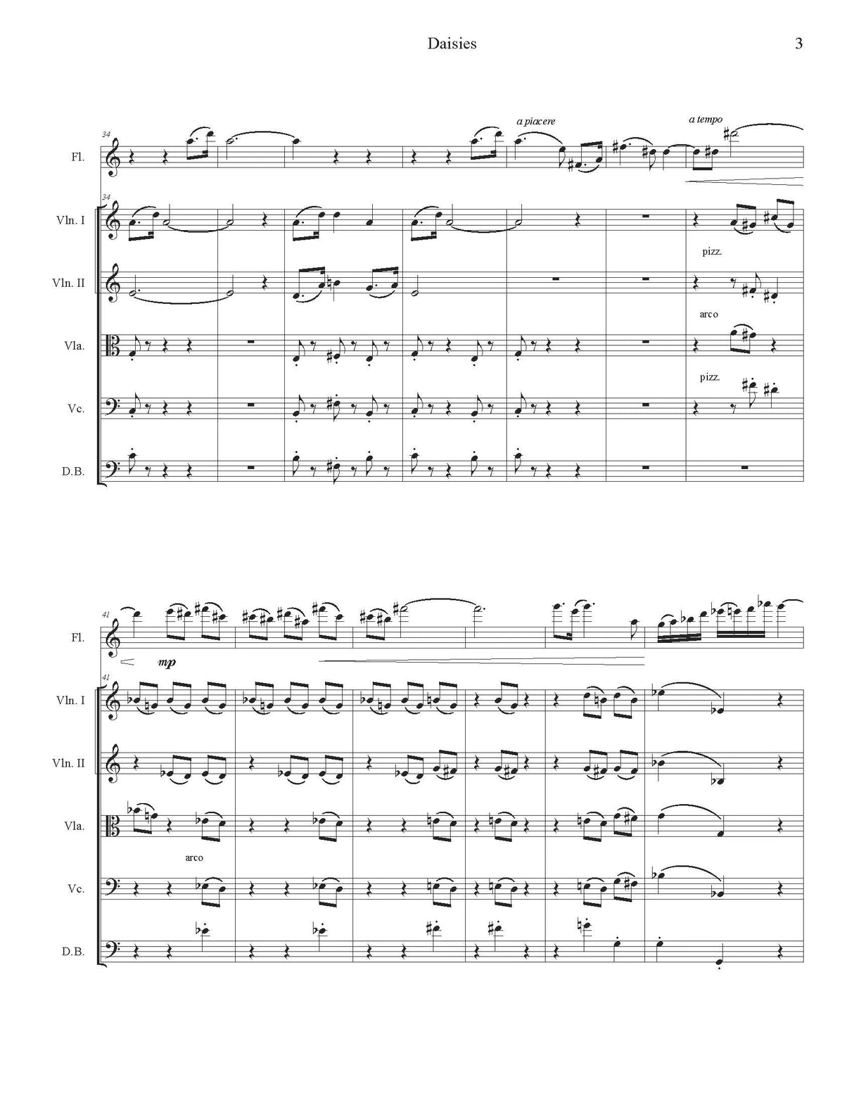 Wiemann: Daisies (Version for Flute & String Orchestra)