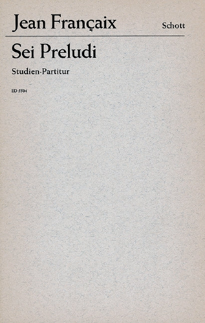 Françaix: 6 Preludes