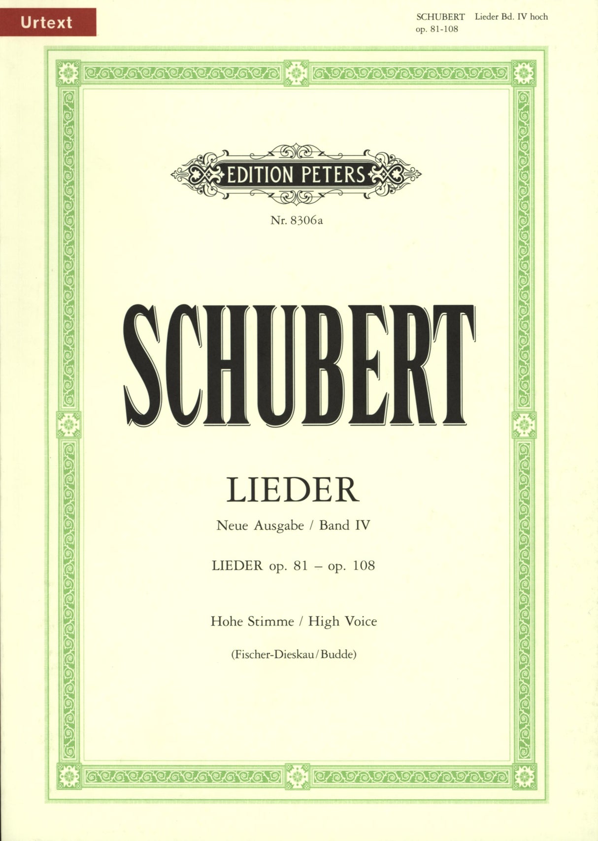 Schubert: Lieder - Volume 4 (opp. 81-108)