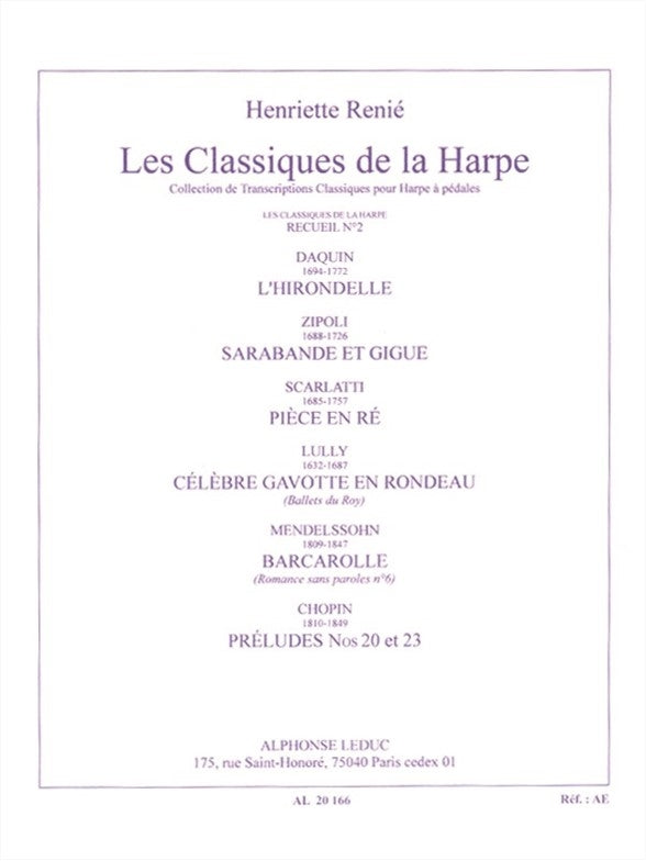 Les Classiques de la Harpe - Volume 2