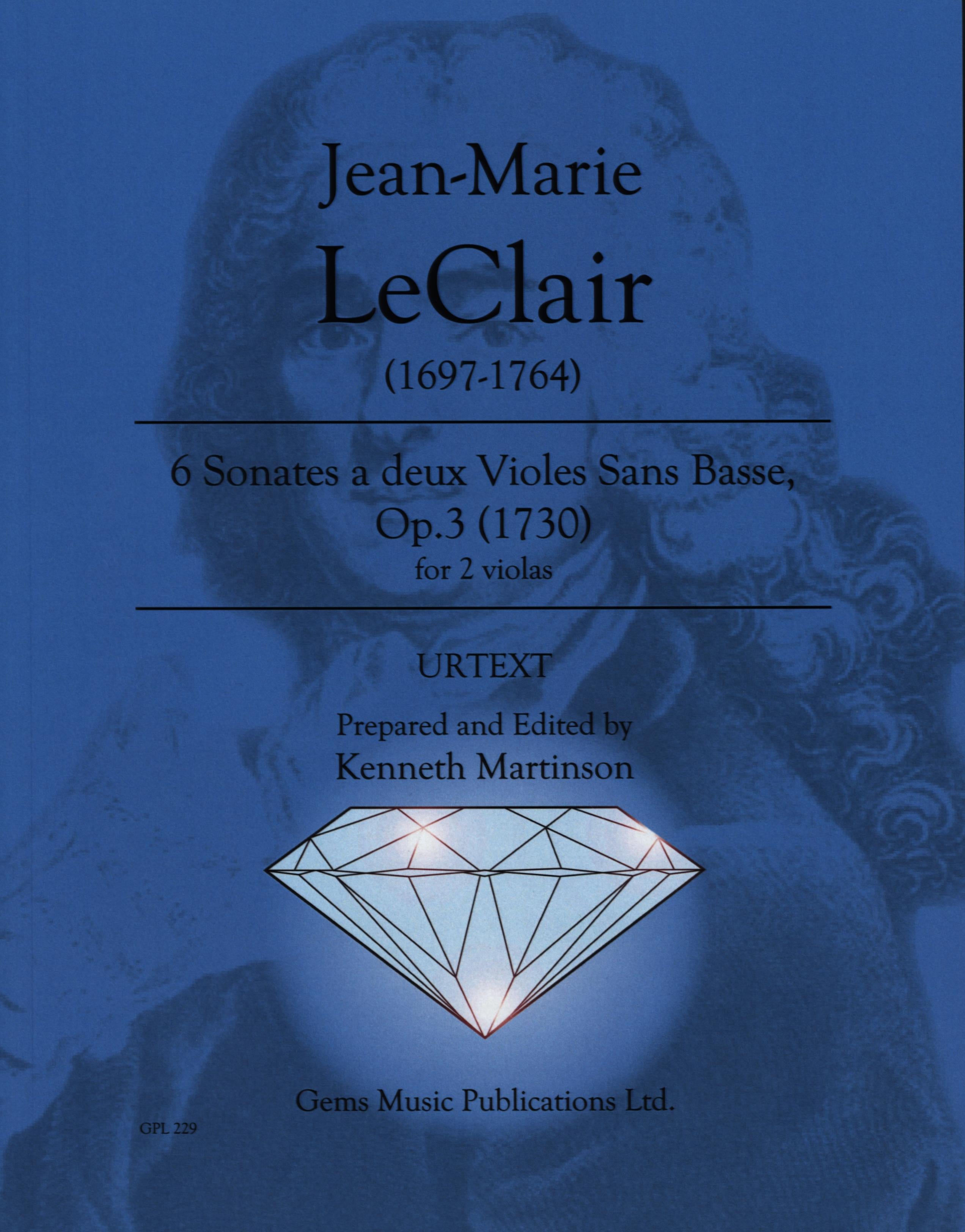 Leclair: 6 Sonatas, Op. 3 (arr. for 2 violas) – Ficks Music