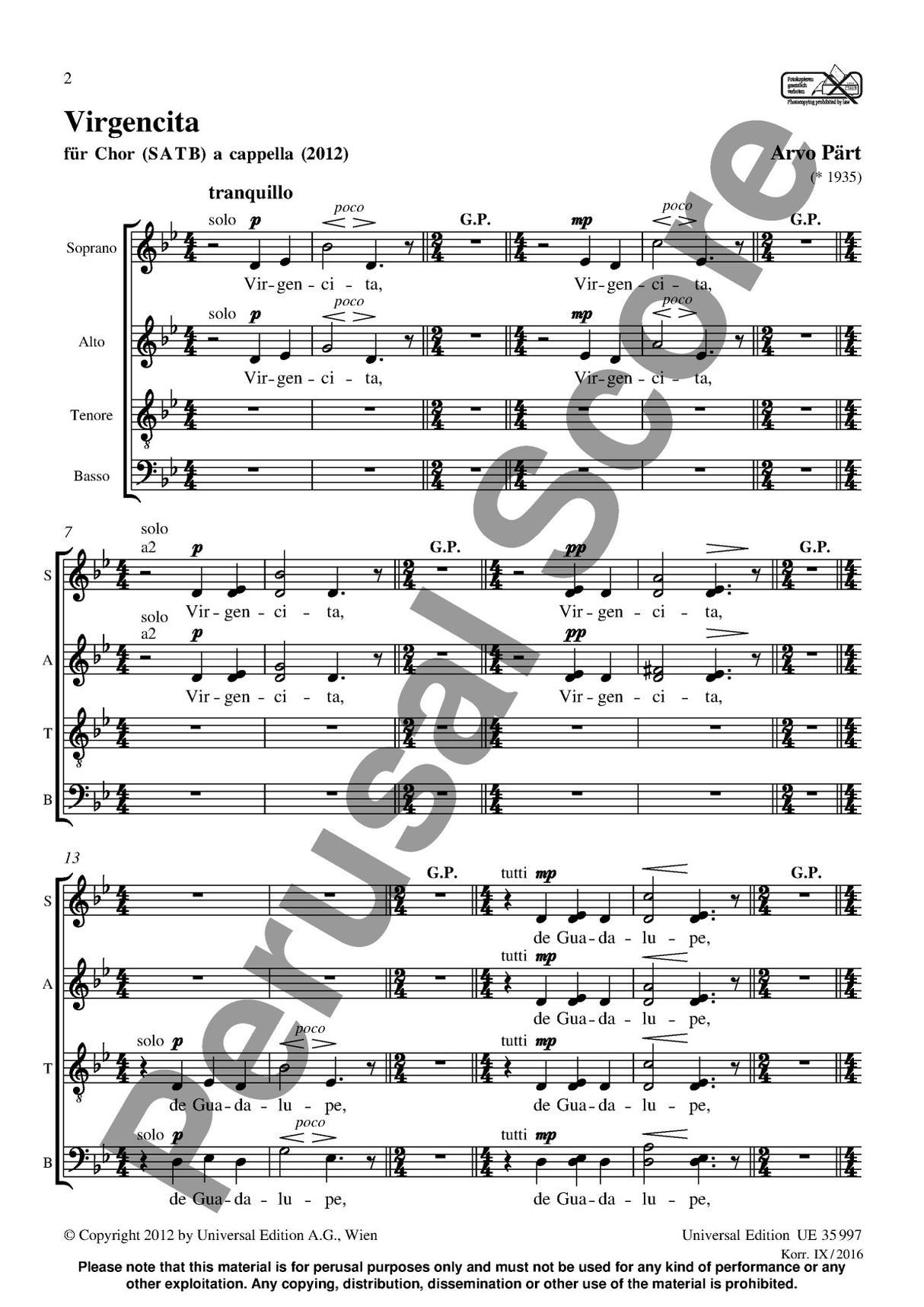 Pärt: Virgencita